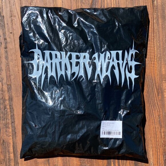 NWT Dolls Kill Mesh and Knit Side Slit Cut Out Turtleneck Black Bodycon Dress - Picture 6 of 10